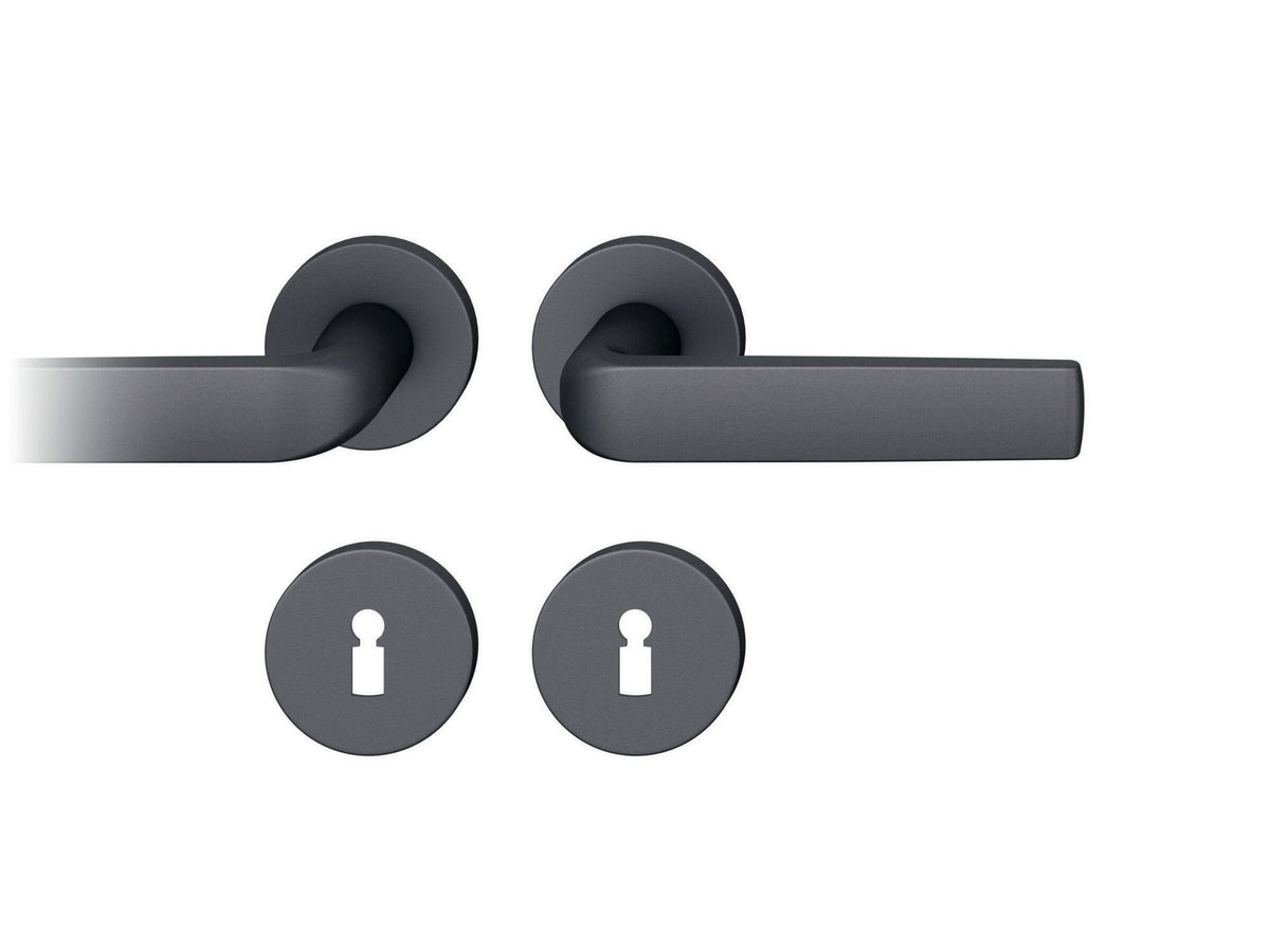 FSB Rosettengarnitur 12 1267 Aluminium 0810 schwarz eloxiert DIN L/R