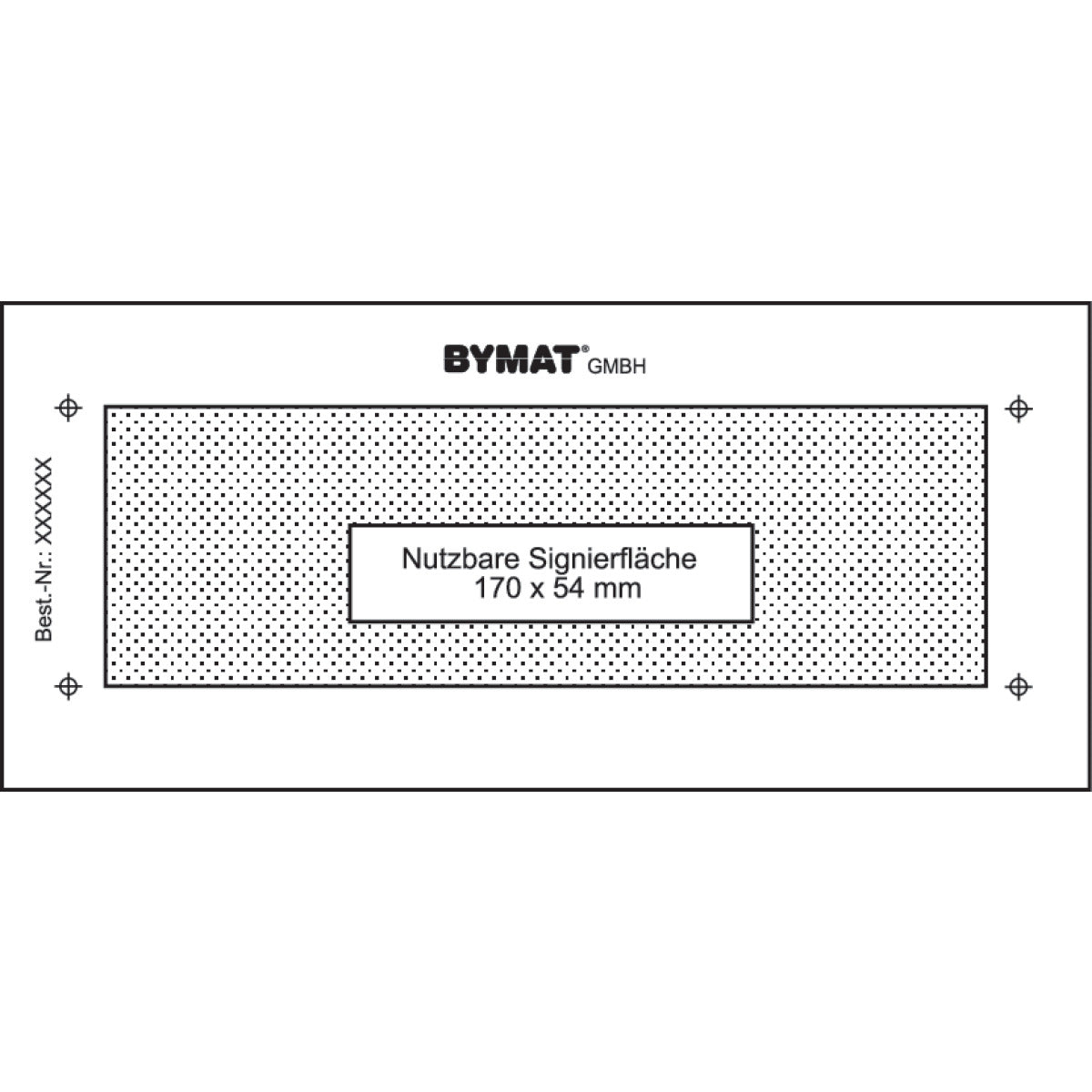 Schweisskraft Langzeitschablone 1/2 DIN A5, Nutzfläche 170 x 54 mm, Kunststoffrahmen - SM-1231015SB