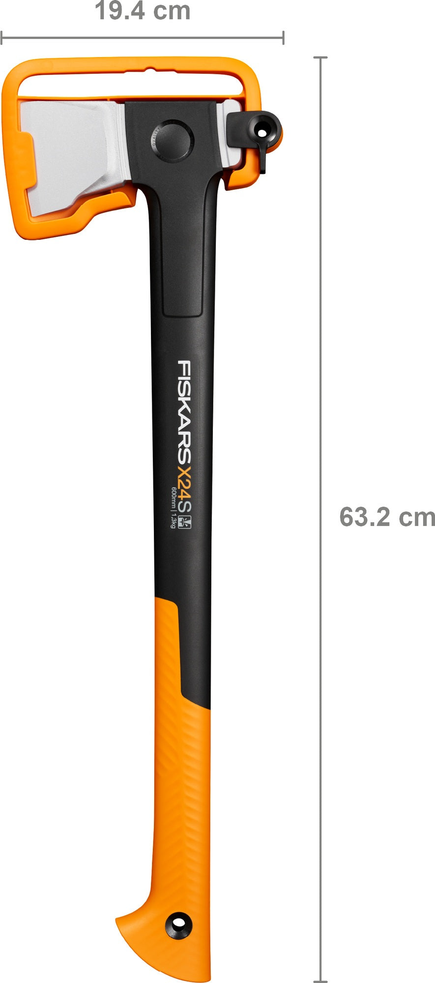 FISKARS Spaltaxt X24-S mit 600 mm FiberComp-Griff und doppelt gehärteter Klinge