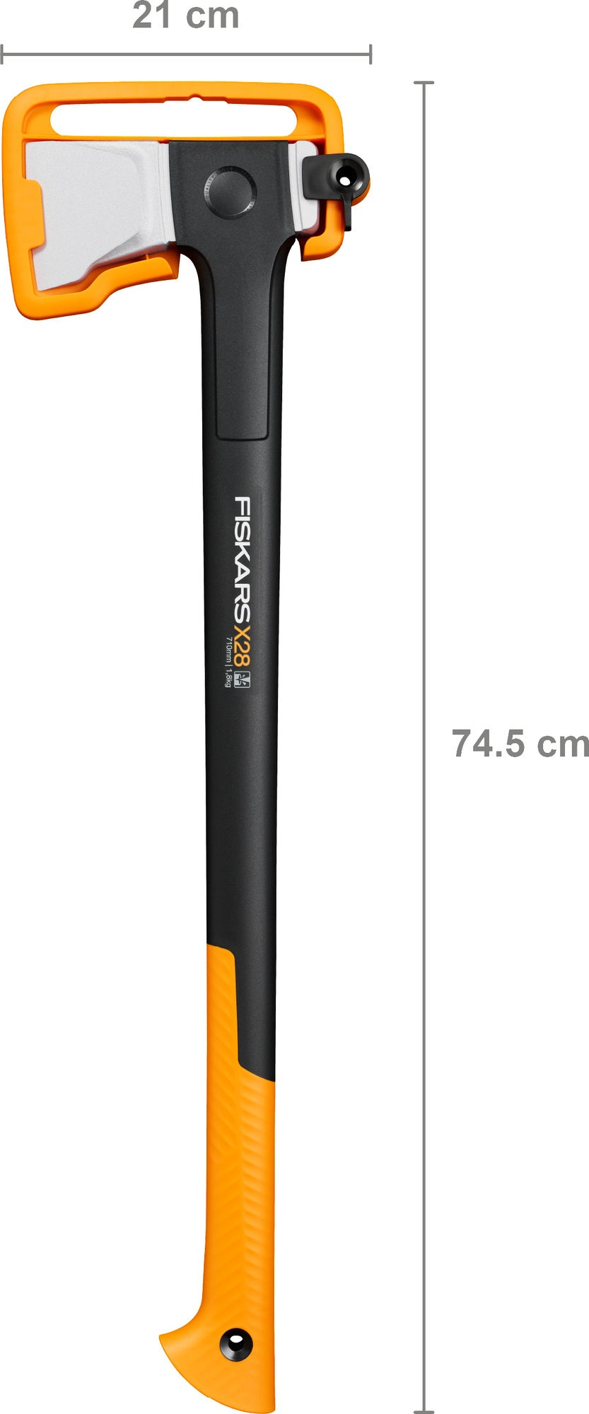 FISKARS Spaltaxt X24-S mit 600 mm FiberComp-Griff und doppelt gehärteter Klinge
