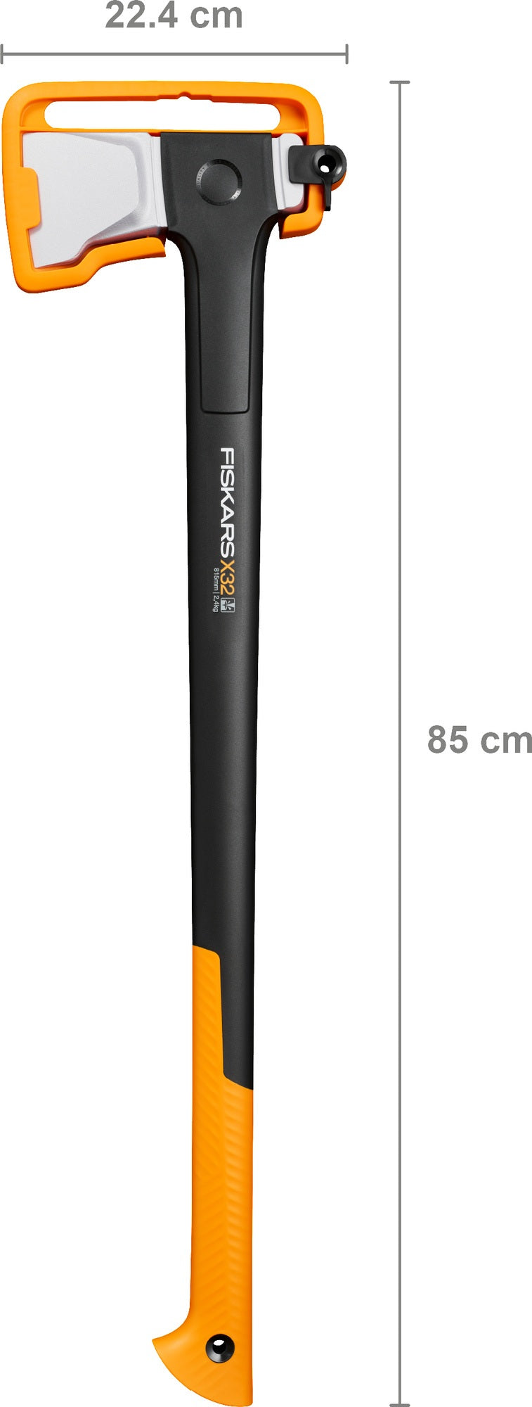 FISKARS Spaltaxt X24-S mit 600 mm FiberComp-Griff und doppelt gehärteter Klinge