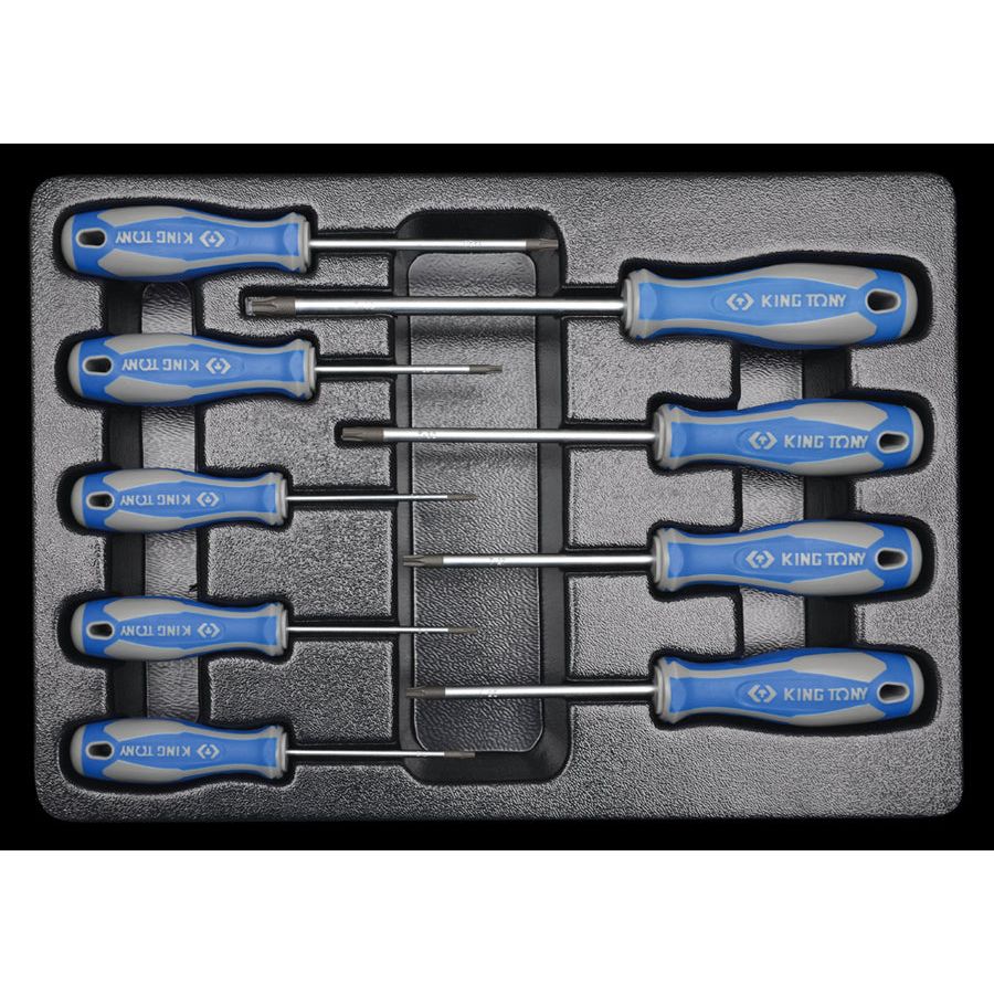 KING TONY Profi-Werkzeuge - RESISTORX® Schraubenzieher-Modulset - 9 tlg. 931909PR