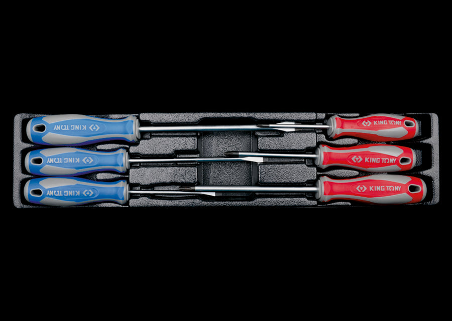 KING TONY Profi-Werkzeuge - Schlitz- und PHILLIPS®-Schraubendreher-Modul-Set - 6 tlg. 930106MR