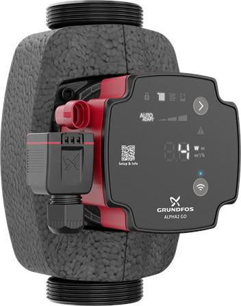 GRUNDFOS Hocheffizienz Umwälzpumpe ALPHA2 GO 32-75 180 – App-Steuerung, AUTOADAPT, PWM
