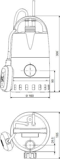 GRUNDFOS Unilift CC-7 Kellerentwässerungspumpe AISI316 230V 0,38kW 10m Kabel