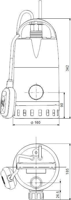 GRUNDFOS Unilift CC-7 Kellerentwässerungspumpe AISI316 230V 0,38kW 10m Kabel