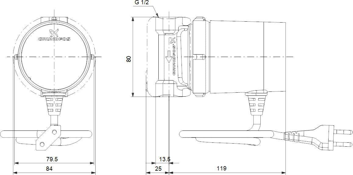 GRUNDFOS Zirkulationspumpe COMFORT 15-14 B T DACH – Hocheffizienz mit Temperatursteuerung