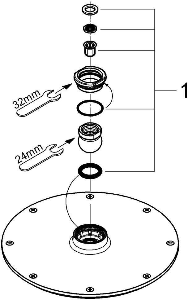 GROHE Rainshower Cosmopolitan 210 Kopfbrause – 1 Strahlart, Chrom, 210 mm, SpeedClean Antikalk