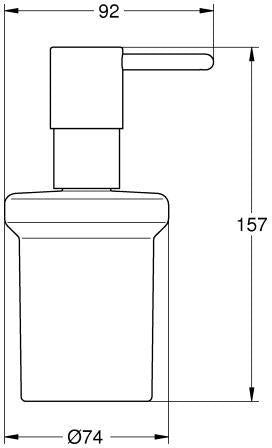 GROHE Essentials Seifenspender 102470 matt black für Halter Essentials & Cube, 160 ml