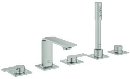 GROHE Allure 5-Loch-Wannenkombination cool sunrise gebürstet – Fliesenbankmontage