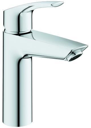 GROHE Eurosmart Einhand-Waschtischbatterie M-Size mit SilkMove und EcoJoy – Chrom