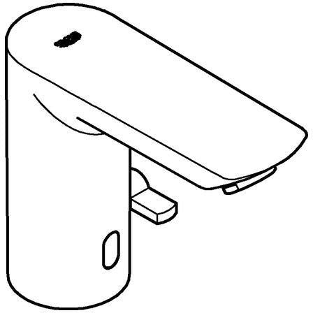 GROHE Bau Cosmopolitan E Infrarot-Elektronikbatterie für Waschtisch, Chrom, mit Mischung und 230 V Netzbetrieb