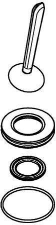 GROHE Hebel 46906 für Eurodisc Joy – Chrom, Metall, Temperaturanzeige rot/blau