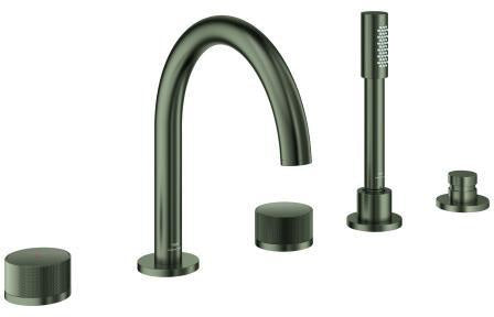 GROHE Atrio Private Collection 5-Loch-Wannenkombination mit Knopfbetätigung in Chrom