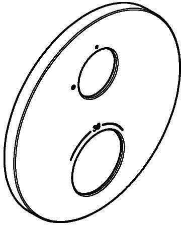 GROHE Rosette 49244 rund für THM-FMS – Chrom, Metall, 6° ausrichtbar