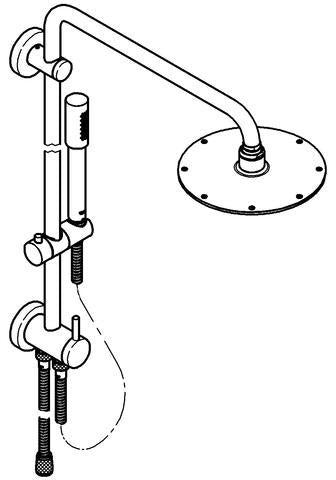 GROHE Rainshower System 210 Duschsystem mit Umstellung Kopf- und Handbrause chrom
