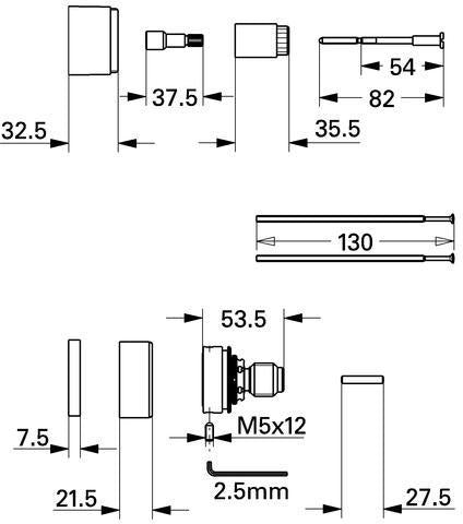 GROHE Verlängerungsset 27,5 mm DN15 – Passgenaue Verlängerung für Thermostat-Armaturen
