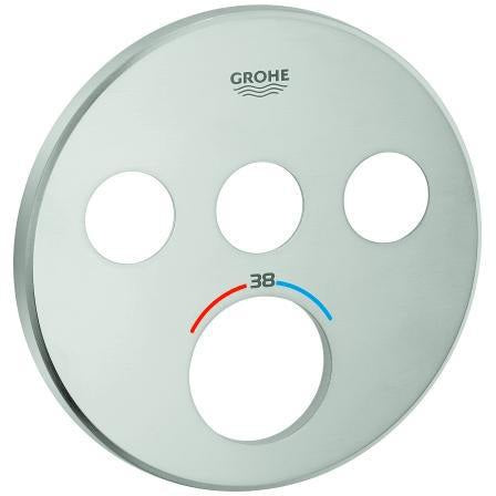 GROHE Rosette 49035 für SmartControl Unterputz-Thermostat rund mit 3 Absperrventilen Chrom