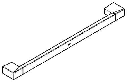 GROHE Selection Cube Wannengriff 600 mm Metall Chrom – verdeckte Wandmontage