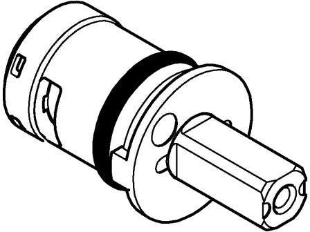 GROHE Keramik-Oberteil 48620 1/2 Zoll links für Einhandmischer mit Filterfunktion