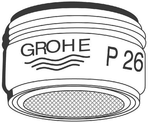 GROHE Laminarstrahlregler M24x1 Außengewinde 7,5–9,0 l/min chrom – Wasserstrahl regulieren