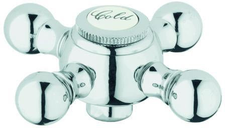 GROHE Kreuzgriff 45291 für Sinfonia – Chrom, Warm/Kalt-Markierung, Messing verchromt