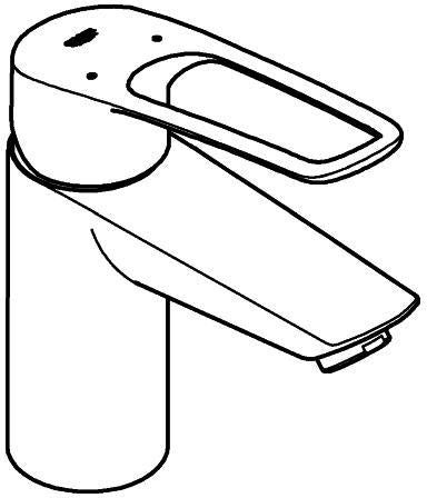 GROHE Eurosmart Einhand-Waschtischbatterie S-Size mit Push-open Ablaufgarnitur, chrom