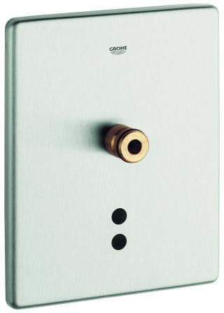 GROHE Abdeckplatte 42122 mit Elektronik für Europlus E Edelstahl – IR-Abdeckplatte für Waschtisch Unterputz