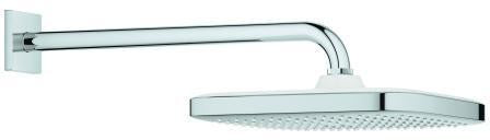 GROHE Tempesta 250 Cube Kopfbrausenset 380 mm – 1 Strahl, Chrom, EcoJoy