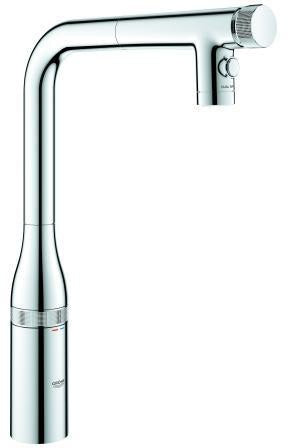 GROHE Essence SmartControl Spültischbatterie mit Dual Spülbrause und herausziehbarem Auslauf in Chrom
