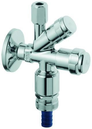GROHE WAS Kombi-Eckventil 41082 Design-Griff DN15 mit Rückflussverhinderer und Rohrbelüfter in Chrom