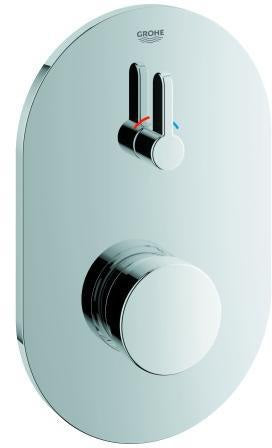 GROHE Eurosmart CT Selbstschluss-Brausebatterie – Mischung, chrom, Fertigmontageset