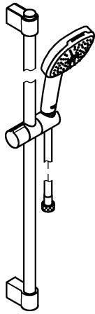 GROHE Tempesta Cube 110 Brausestangenset 900 mm, 2 Strahlarten, Chrom