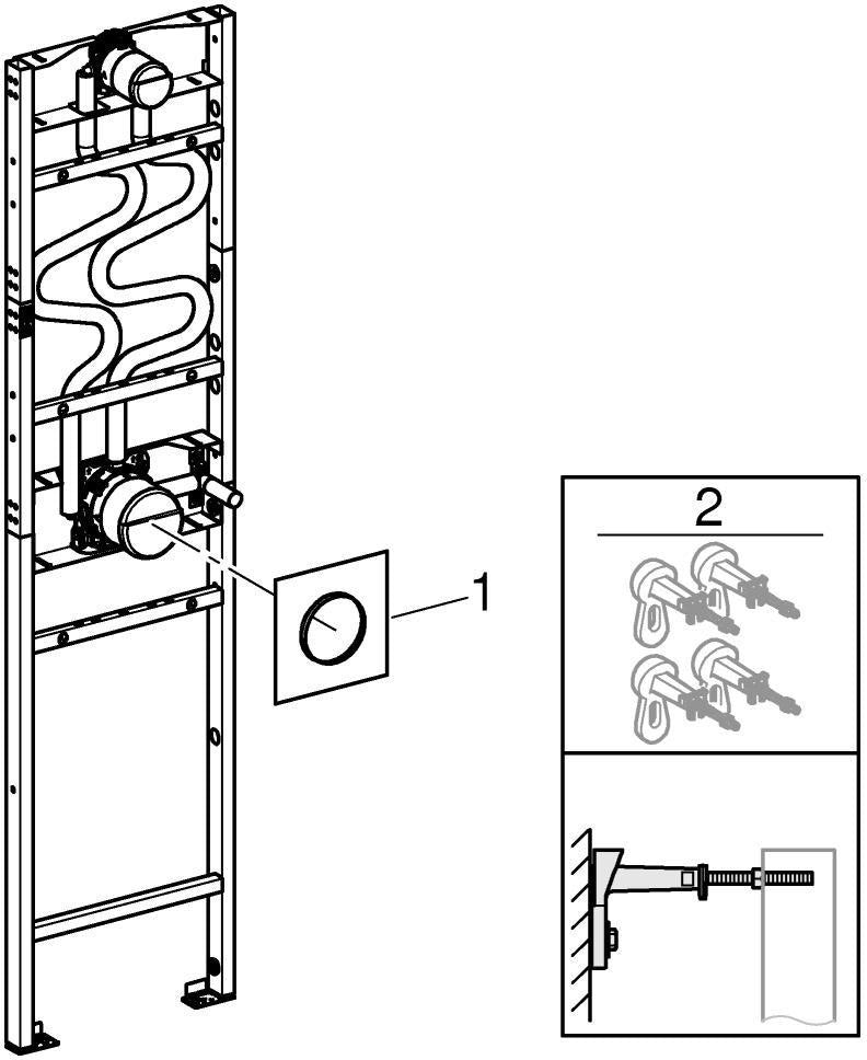 GROHE Rapido Duschrahmen Element für Duo Brausen – Unterputz-Installation