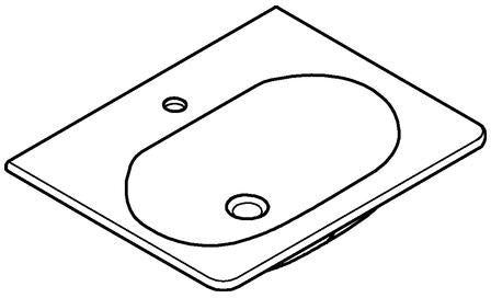 GROHE Essence Waschtisch 600x485 mm PureGuard alpinweiß – Wandmontage mit 1 Hahnloch
