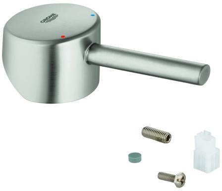 GROHE Hebel 46822 Chrom – Armaturengriff mit rot/blauer Temperaturanzeige
