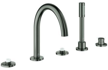 GROHE Atrio Private Collection 5-Loch-Wannenkombination – Chrom, mit Rainshower Aqua Stick Handbrause