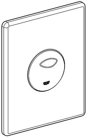 GROHE Skate WC-Betätigungsplatte 42303 Chrom – 2-Mengen- & Start/Stopp-Technik, 156x197 mm