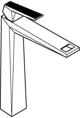 GROHE Allure Brilliant Private Collection Einhand-Waschtischbatterie XL-Size mit Rändelstruktur, Chrom