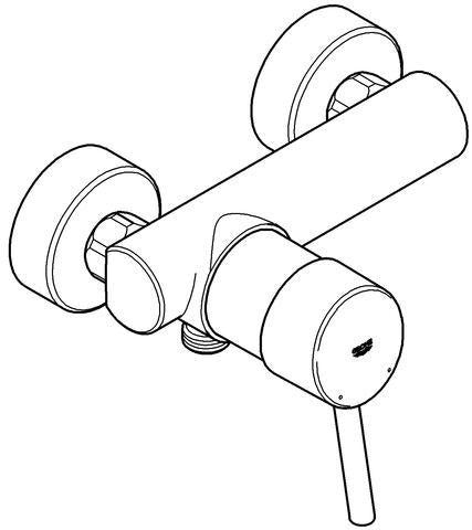 GROHE Concetto Einhand-Brausebatterie für Wandmontage – eigensicher, chrom, SilkMove-Technologie
