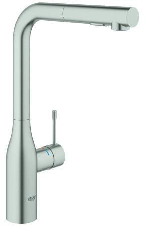 GROHE Essence Spültischbatterie mit ausziehbarer Spülbrause, cool sunrise gebürstet, 30504