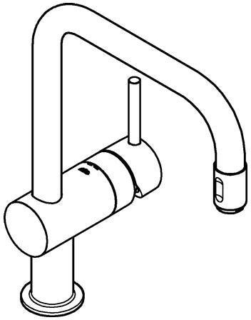 GROHE Minta Einhand-Spültischbatterie U-Auslauf ausziehbar chrom