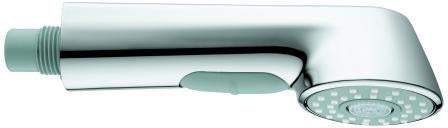 GROHE Spülbrause 46710 chrom – 2 Strahlarten, Antikalk, Long-Life Oberfläche