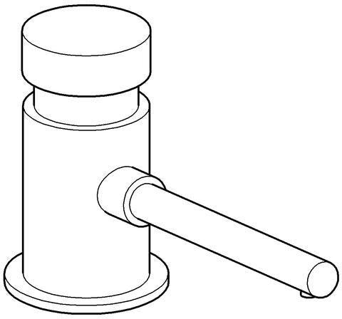 GROHE Seifenspender 36194 chrom – Standventil mit Druckknopf für Flüssigseife, 1 l