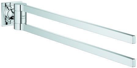GROHE Allure Doppel-Handtuchhalter 460 mm, hard graphite, schwenkbar, verdeckte Befestigung