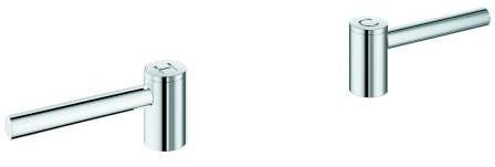 GROHE Atrio Hebelgriffe 14216, 1 Paar, Chrom – LongLife Oberfläche, H/C-Markierung