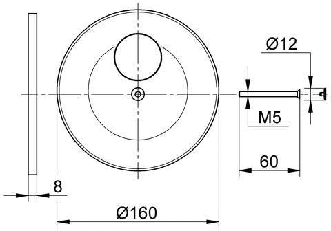GROHE Wandrosette 440432 für Eichelberg UP-Brausebatterie MultiFlow in Chrom