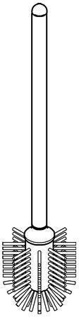 GROHE Ersatzbürste 40206 für Toilettenbürstengarnitur – LongLife Oberfläche, verchromt, 79 mm