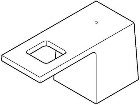 GROHE Griff 48137 Eurocube Markierung rot Chrom – Ersatzgriff für Waschtischarmaturen
