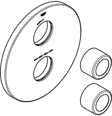 GROHE Rosette 47809 in Chrom – 210 mm Außendurchmesser für Armaturen
